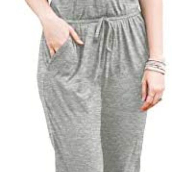 WomensCasual Short Sleeve Elastic Waist Jumpsuits - Picture 6 of 7